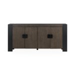 Deaven Solid Wood 4dr Buffet - Toasted Brown - Image 3