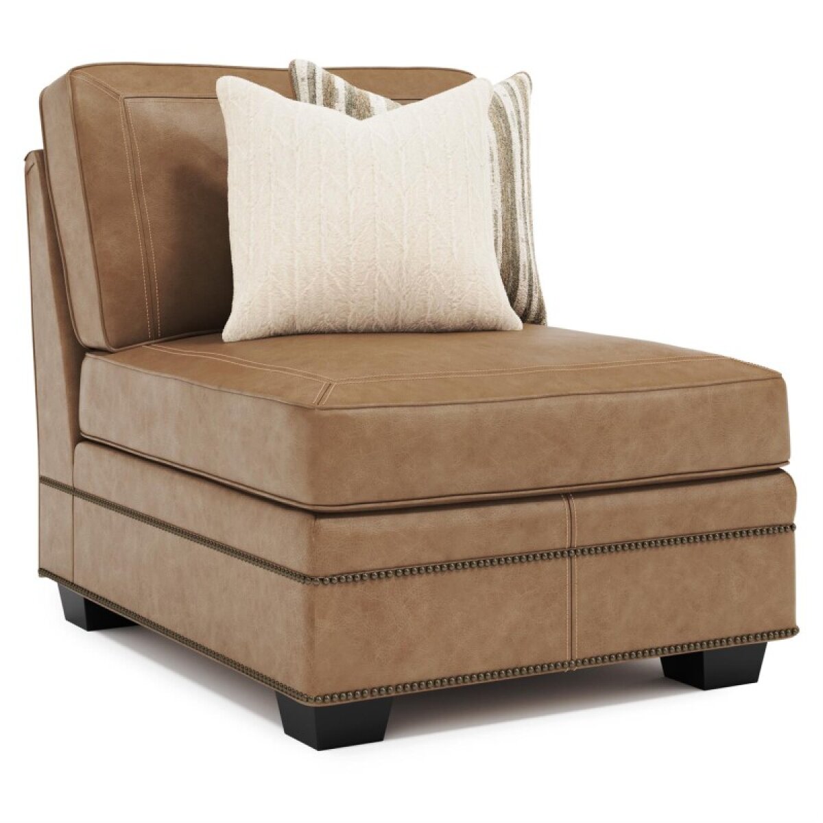 afe90c82b8ea66d0bef688d8224401aa Grandview Leather Sectional Armless Chair - Image 1