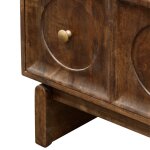 Laporte Credenza Two Door Two Drawer Made Of Solid Mango Wood In Tobacco Brown Finish - Image 4