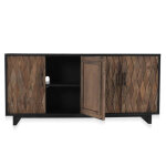 Anton Solid Wood 4dr Cabinet - Black-natural - Image 5