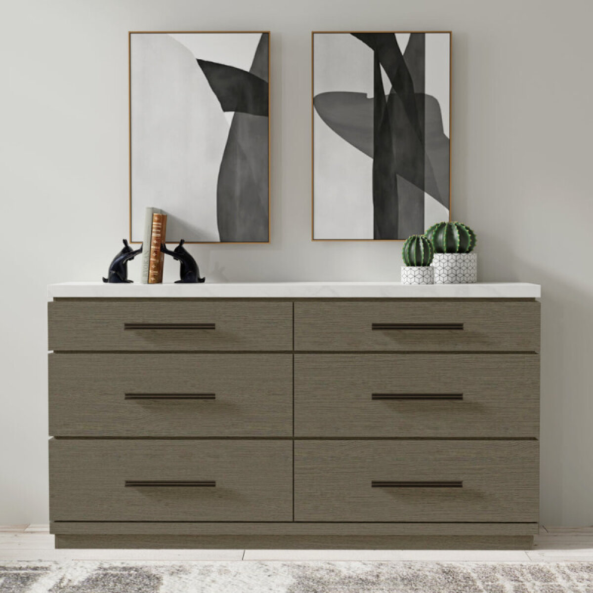 b038e9955fb8bee5befeb33c721dc344 Pure Modern Bedroom Dresser With 6 Drawers - Image 1