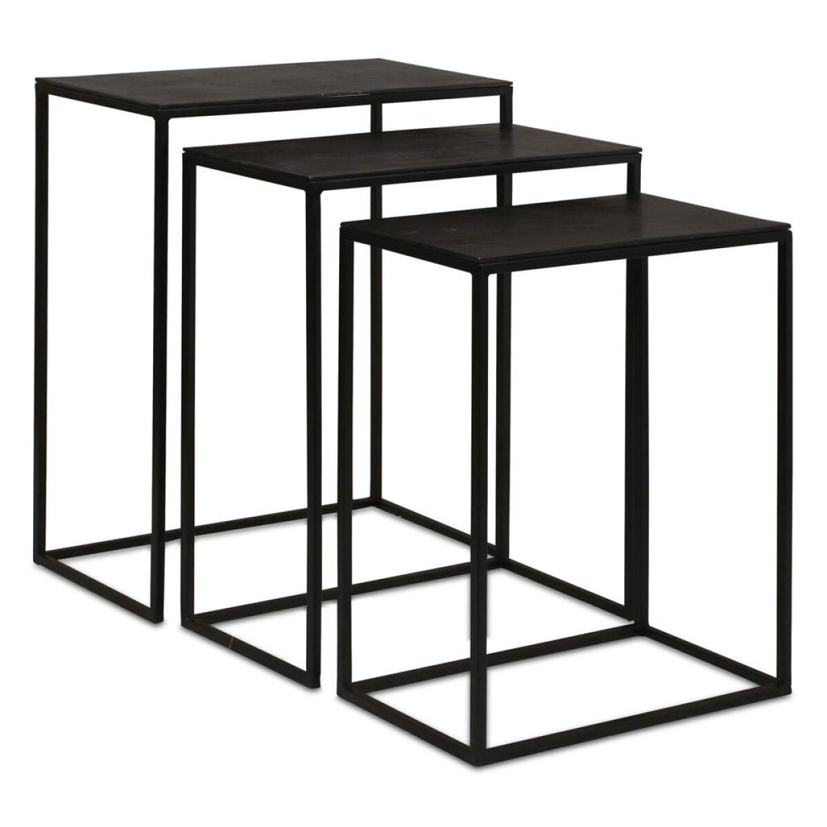 b050e104f2d3e5062a25022f30c62b70 Coreene Nesting Tables, Black, S/3 - Image 1