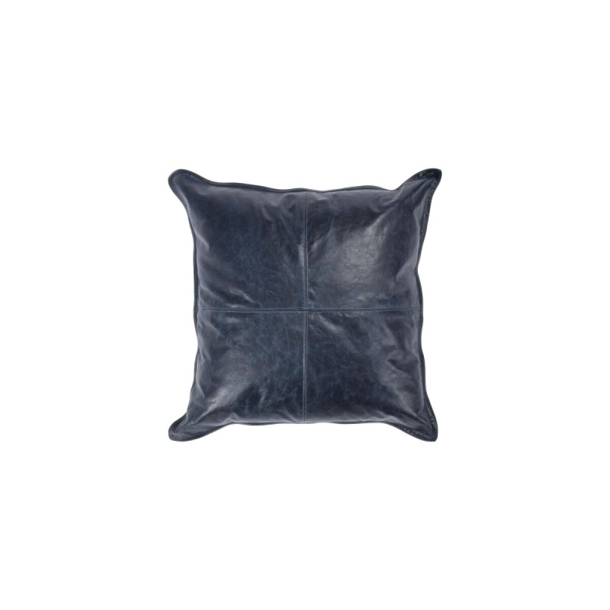 b121d344acaf2a1e7e05e42837010f1c Dumont Leather Naval Night Blue Square Pillow Cover + Insert - Image 1