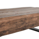 Duarte Solid Wood Rectangle Coffee Table - Rustic Brown - Image 7
