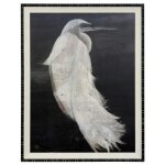 Textured Egret I Textured Framed Print