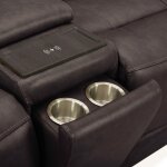 Carrington Loveseat w/Console P3 & ZG - Dark Brown - Image 6