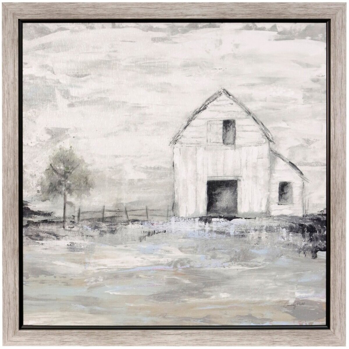 b1f0e3533db4641a77530ff1f850dba7 Iowa Barn Ii Textured Framed Print - Image 1