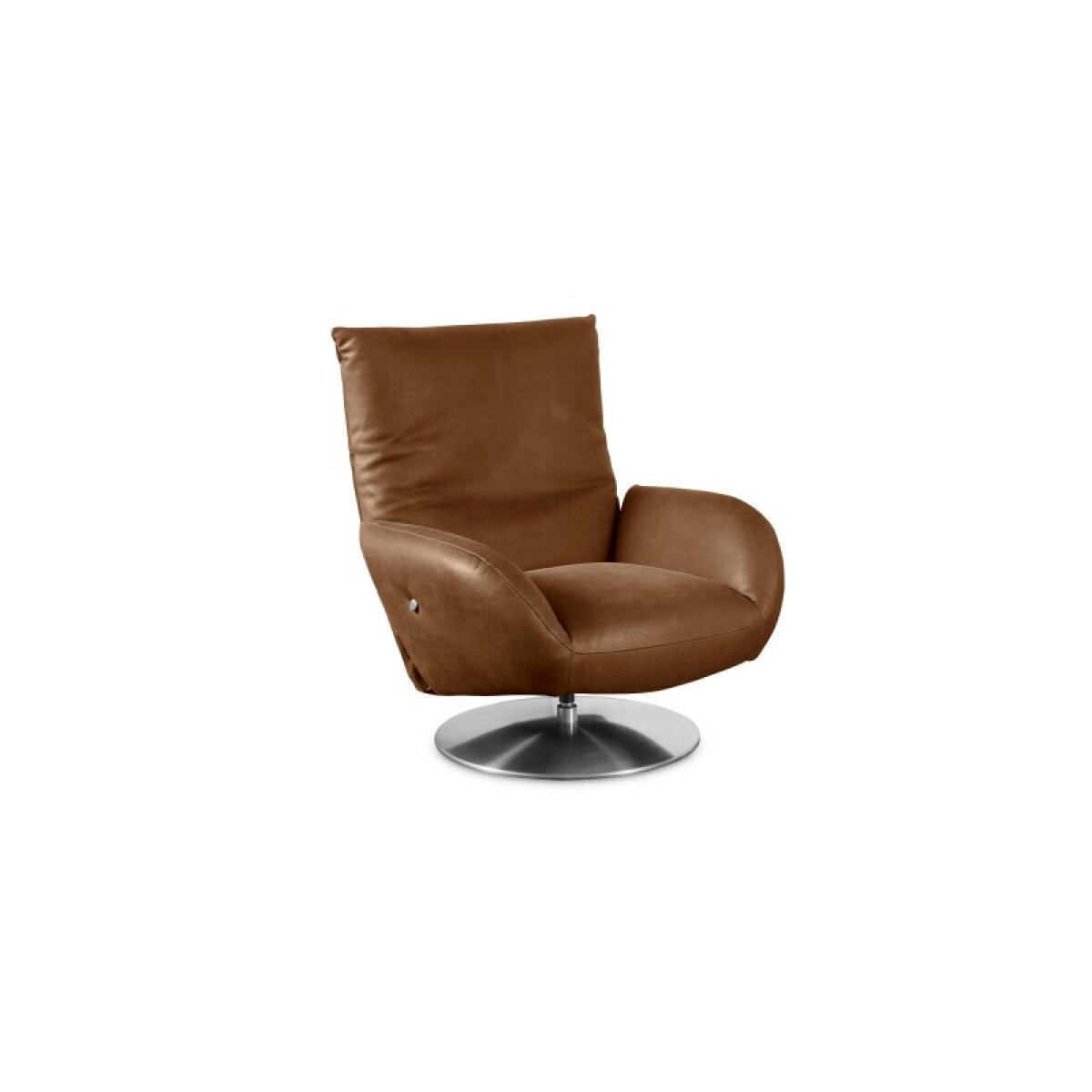 b1fb3706e2dce5e3a1f432a14eba0521 Ranlo Leather Swivel Arm Chair - Image 1