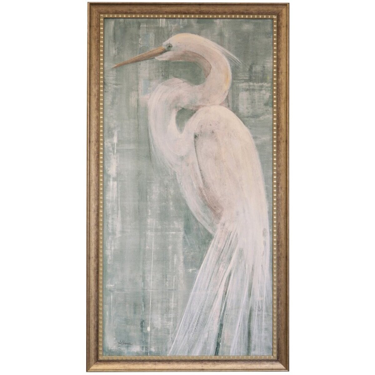 b1fdf3eebb2be8e54f8629f5d73559df Coastal Egret Ii Textured Framed Print - Image 1