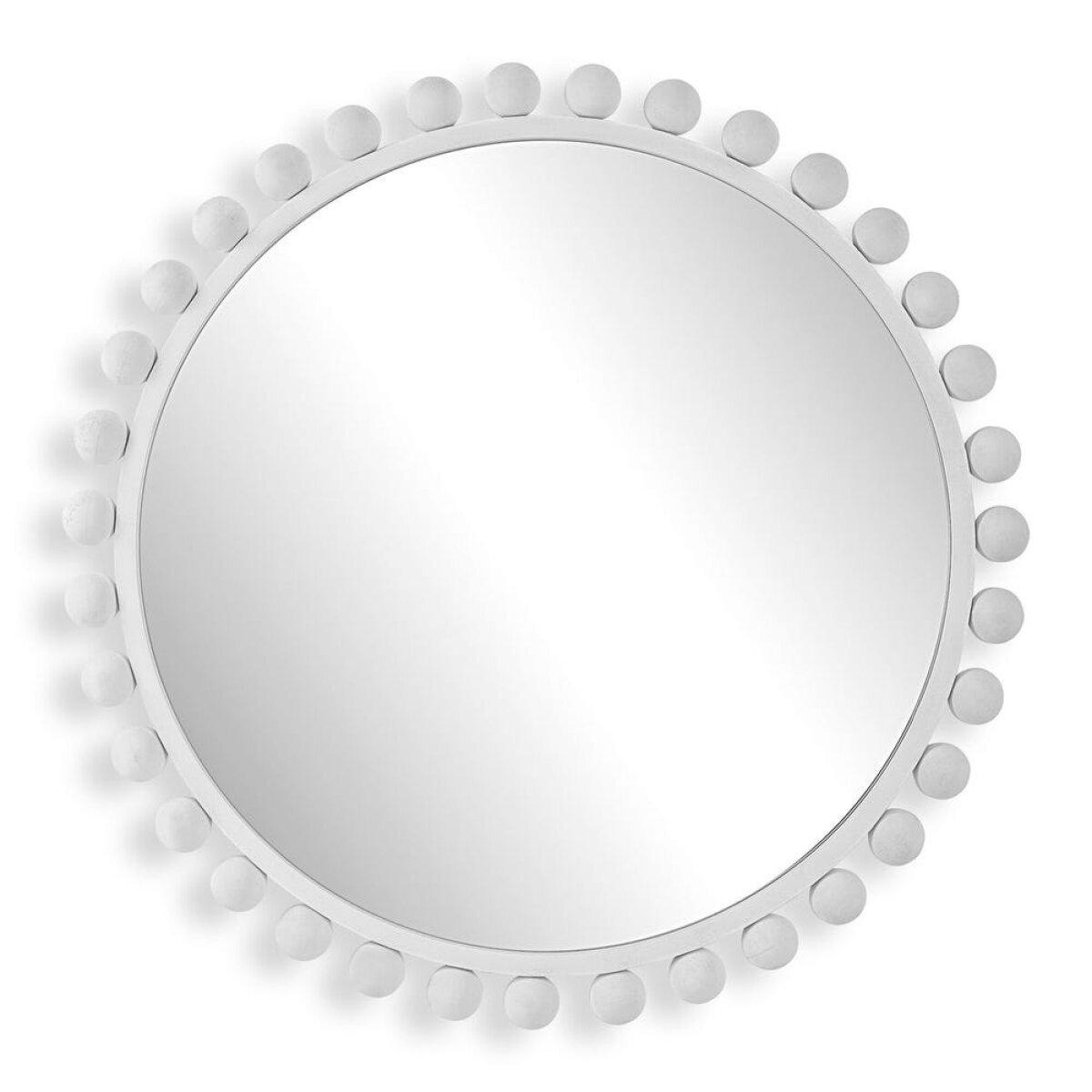 b2bb8e2f7b4c94ab2891768d2fca7543 Cyra Round Mirror, White - Image 1