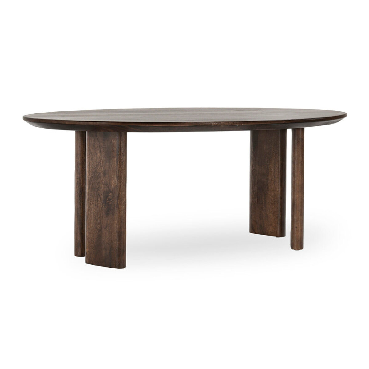 b2d8ce0ed67e07288346438f5275dbdd Norwood Solid Wood Oval Dining Table - Bark Brown - Image 1