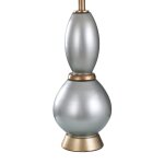 Nabanil Gold Soft Gray Green Glass Base Transitional Table Lamp 1 - Image 4