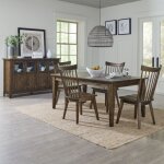 Midland Falls 5 Piece Rectangular Table Set
