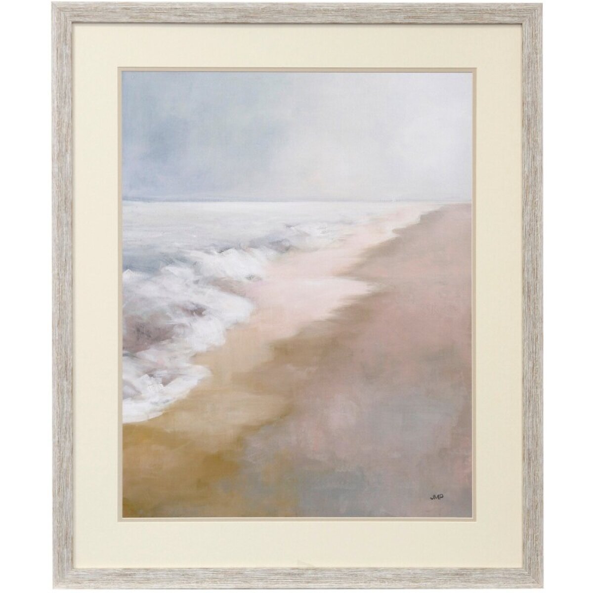 b3a911855d2559f11efc4096e5a45b8c Bleary Beach Matted Framed Print Under Glass - Image 1
