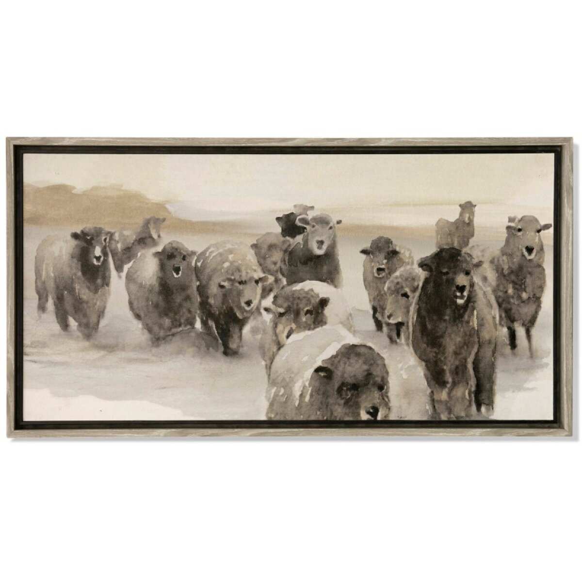 b401cf7e1243c95cdbf1bcb05aa94ab3 Winter Sheeps Ii Textured Framed Print - Image 1