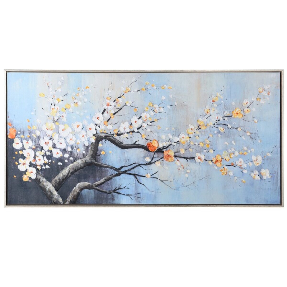b4261e507a400a567eacae3fd45336e3 River Bloom Hand Painted Framed Canvas - Image 1