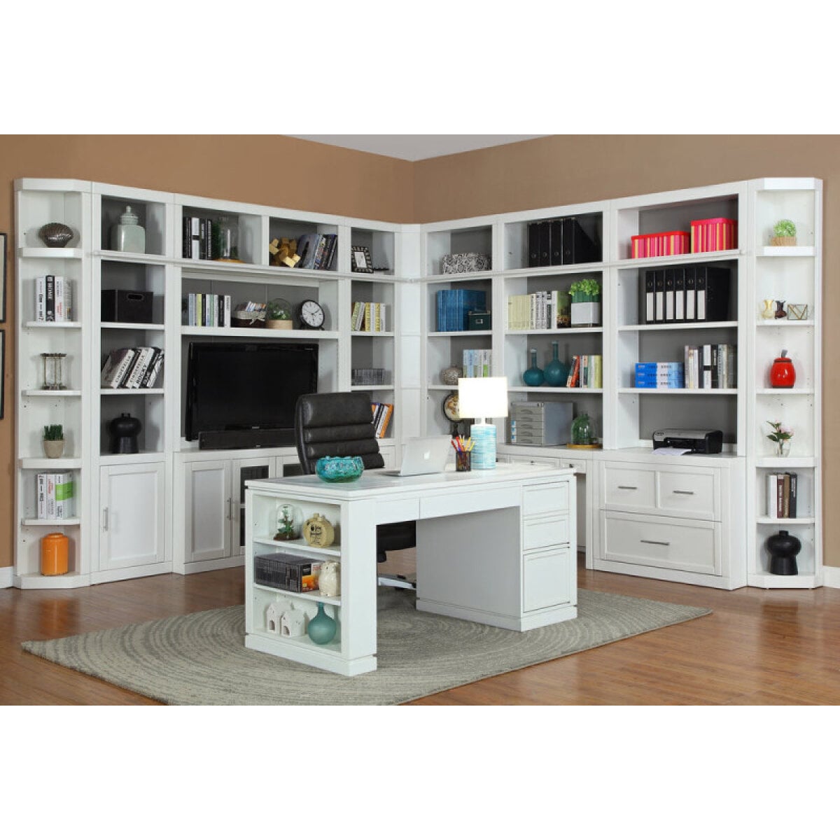 b465c46a9a2bbbf912eb10c891a79bf7 Catalina 12pc Corner Library Wall With Writing Desk - Image 1