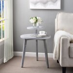 Pinnacle Gray Pinnacle Two Tier Round Table - Image 7
