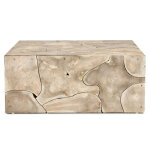 Sorrento Solid Wood Square Coffee Table - Bleached - Image 3