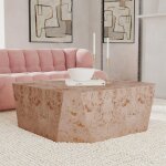 Avena Solid Wood Square Coffee Table - Natural - Image 6