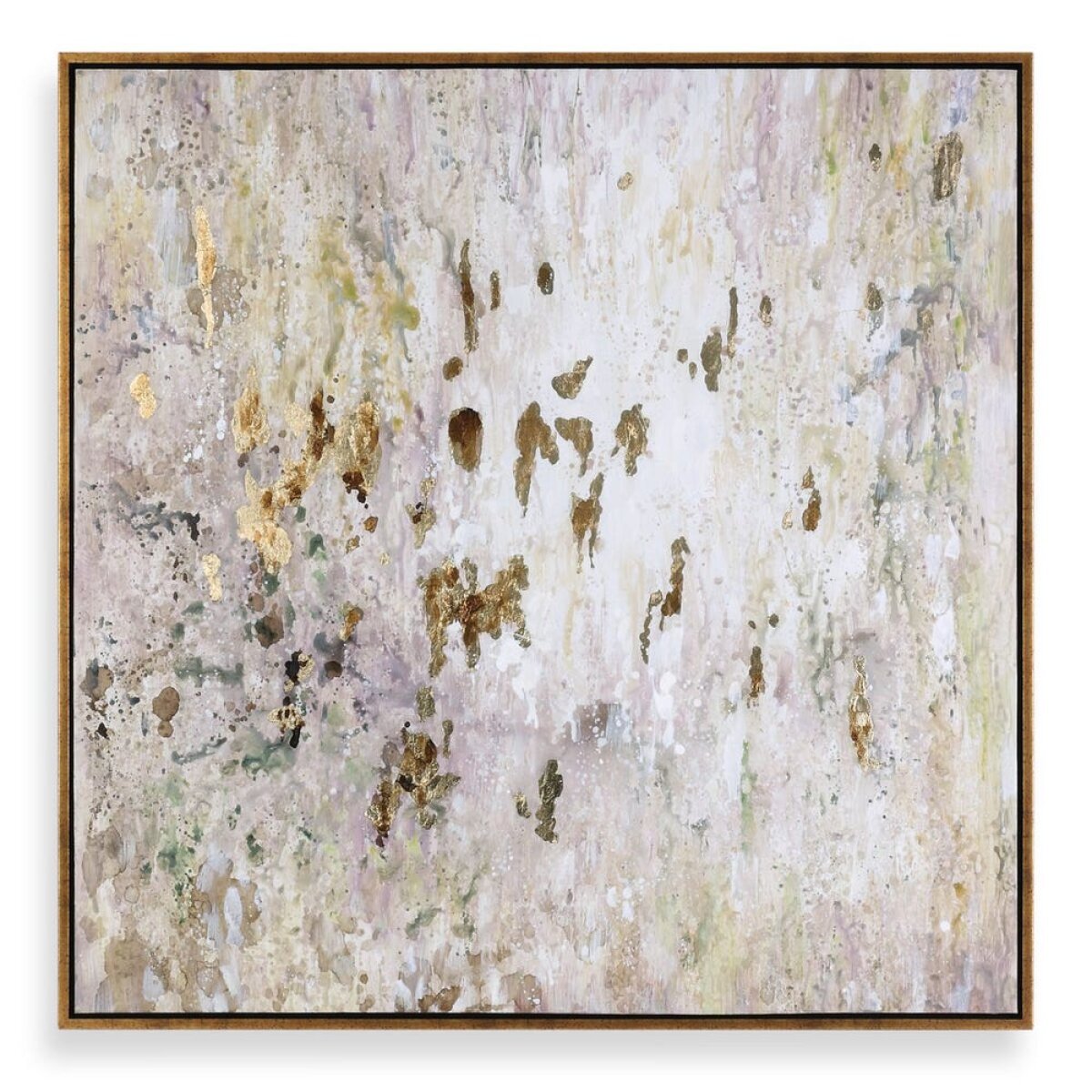 b55d9fb7d71e2dee29783be75c219df6 Golden Raindrops Hand Painted Canvas - Image 1