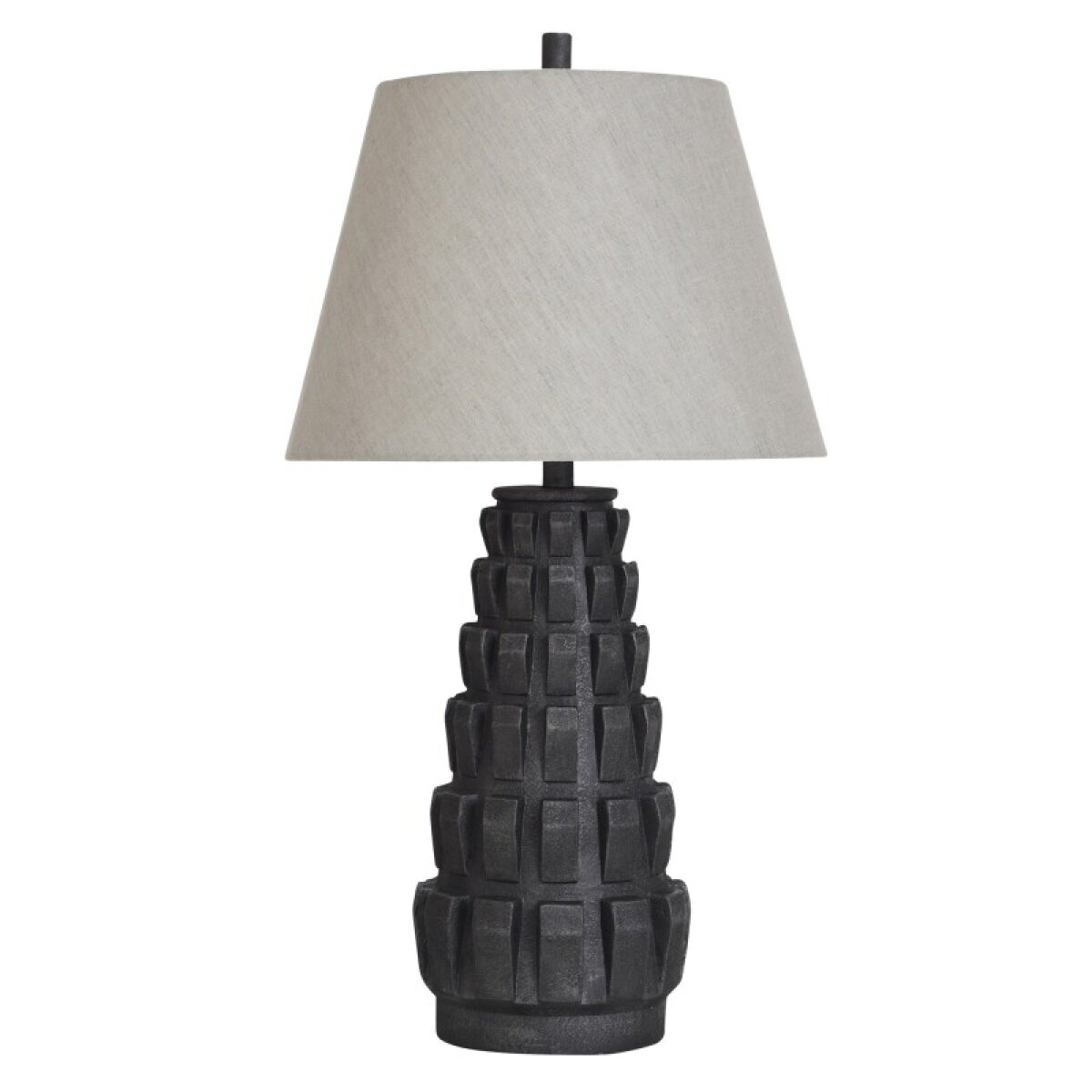 b57cb5d4757044588bc4b488d88e1089 Norman Wyatt Home Brogan Wyatt Black Poly Table Lamp 31in - Image 1