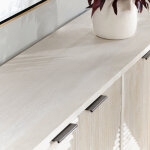 Flint Solid Wood 6dr Cabinet - Coastal White - Image 9