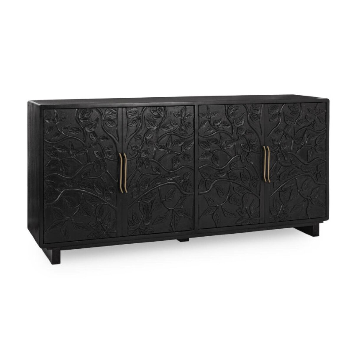 b5d6b3446908ce559dabb1fedecee6d8 Albero Solid Wood 4dr Buffet - Black - Image 1