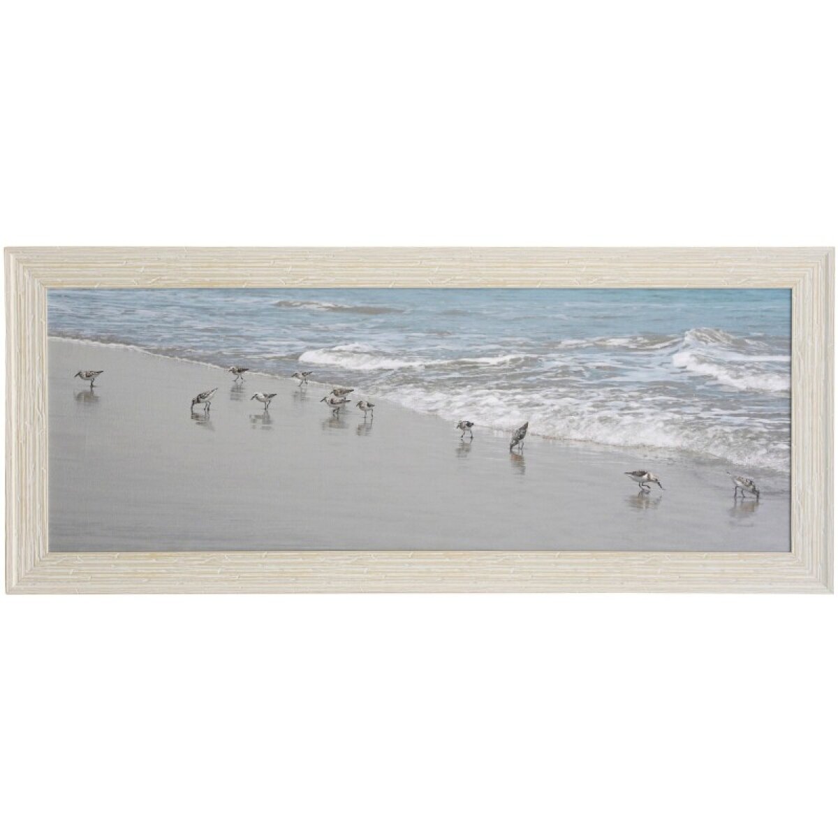 b63d260affe97c53e48868ccf6c5bba1 Shore Birds Textured Framed Print - Image 1