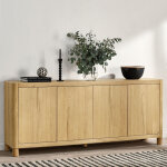Orlando Solid Wood 4dr Buffet - True Natural - Image 9