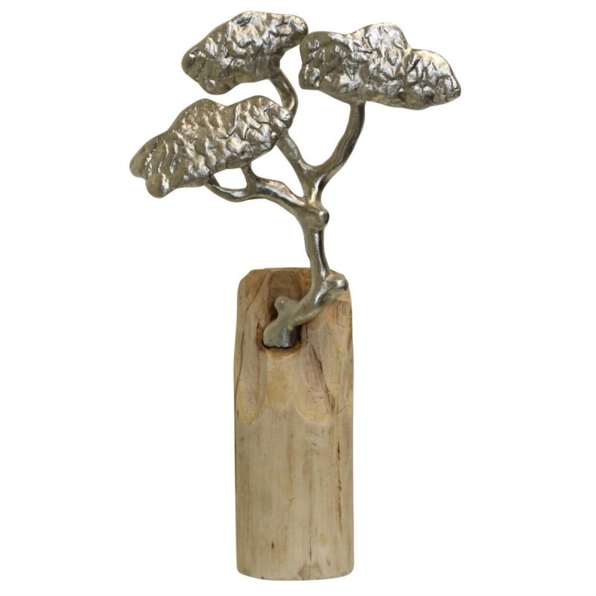 b6cff87b259b9c538ec34d9428b3bbfa Bonsai In Balli Aluminum & Mango Wood Sculpture - Image 1