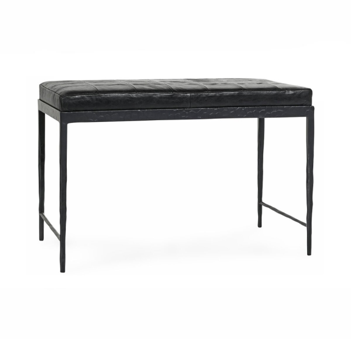 b7023b954e497cf3baf7e7099c2bd228 Malo Leather Bench - Onyx Black - Image 1