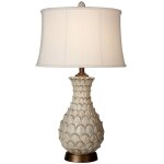 Jane Seymour -westlake Table Lamp With Round Self Fabric Trimmed Shade
