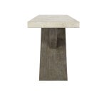 Durant Solid Wood Rectangle Console Table - Distressed Gray-weathered Chalk - Image 4