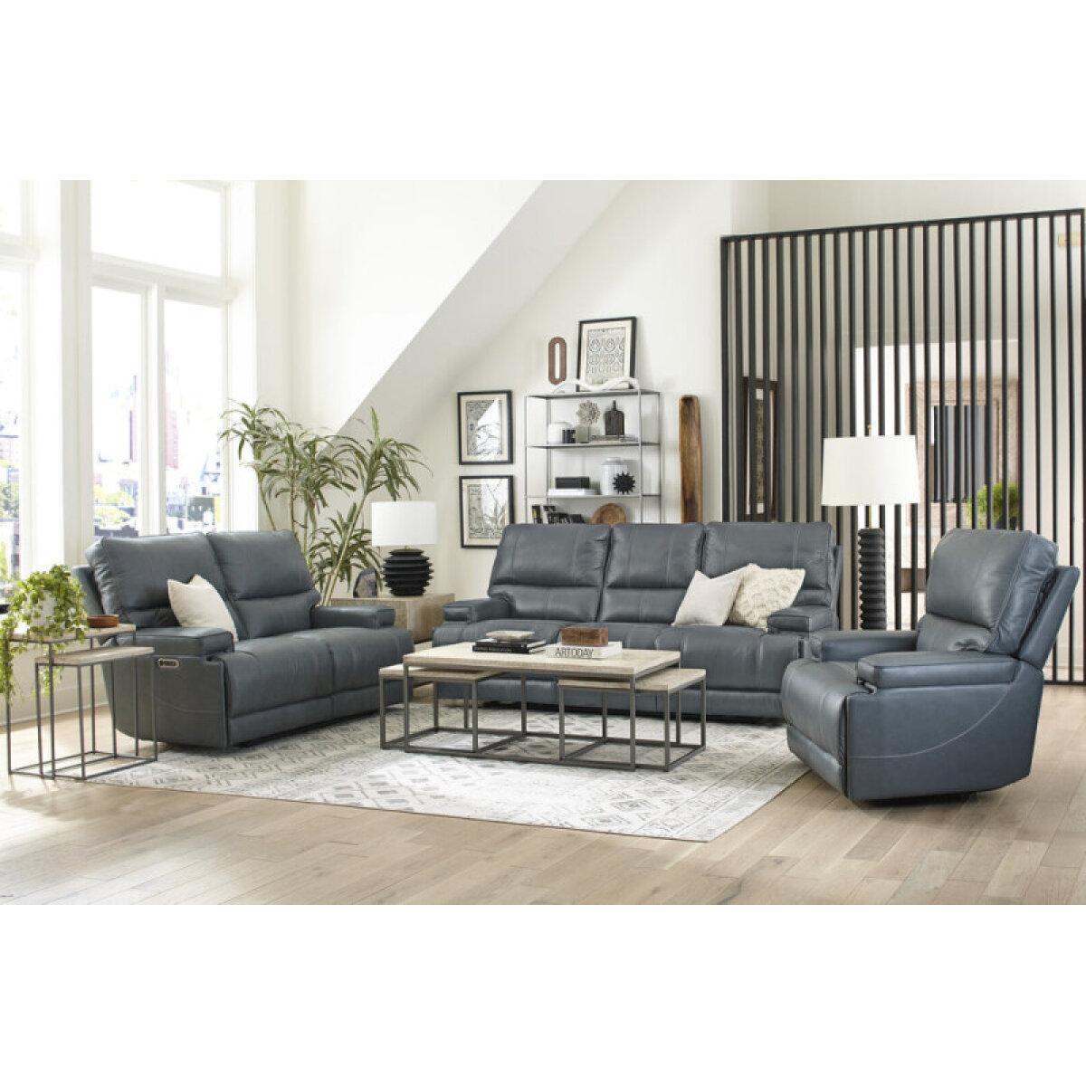 b7aeb7abccf5abf3203d3533a739baa0 Whitman - Verona Azure Powered By Freemotion Power Reclining Collection - Image 1