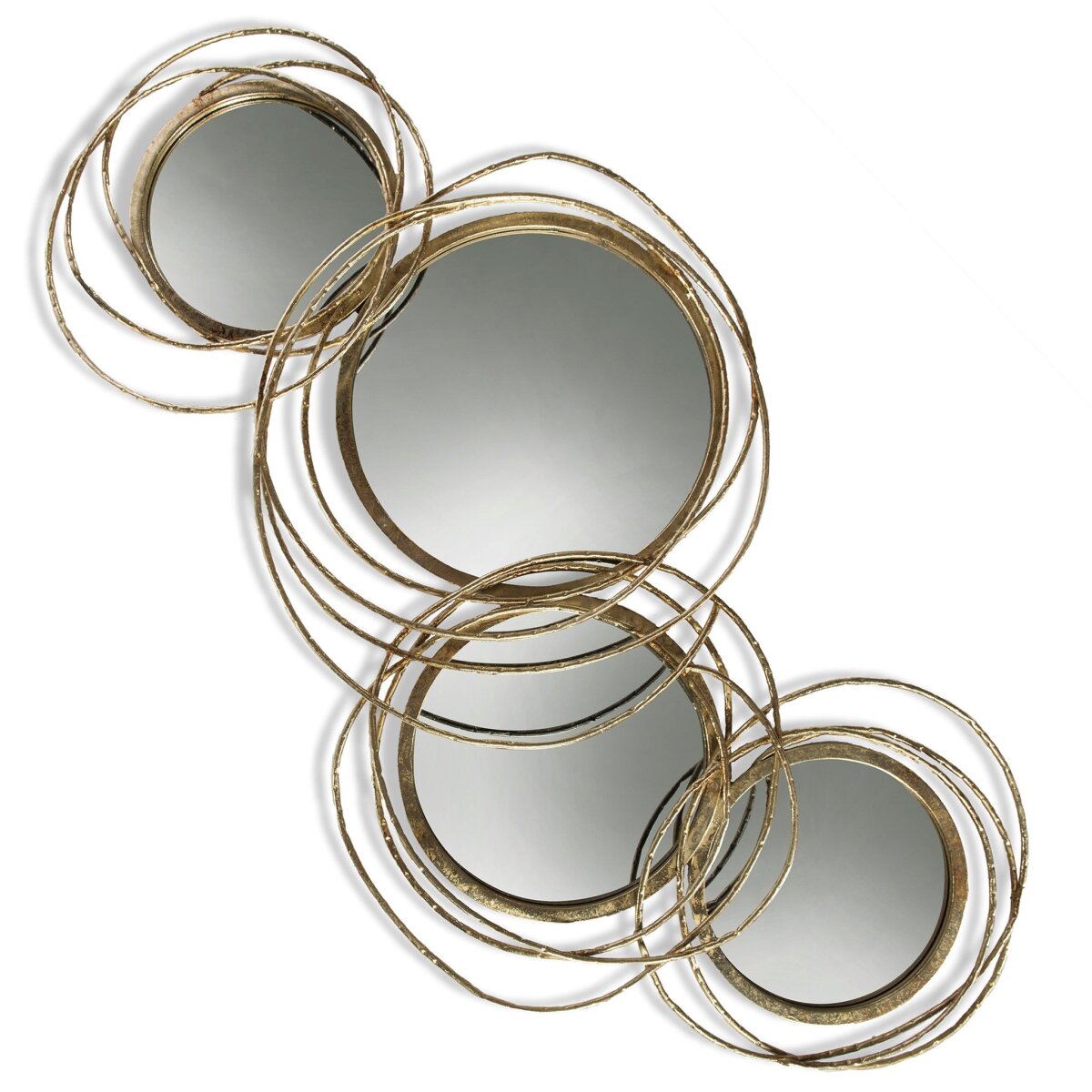 b7d4216a47598465ca06e2bf842a49d8 Conway Mirror | Gold Finish On Metal Frame | Plain Glass Beveled Mirror - Image 1