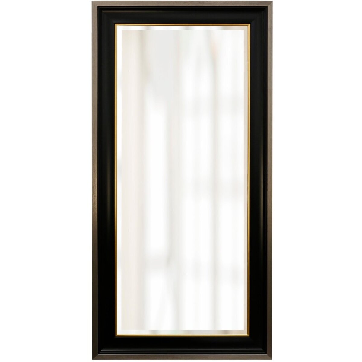 b8df655f347c214fd9faecaaad7ab2e5 Mirror With Silver And Black Moulding - Image 1
