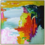 Vivid Canvas Art- Small | Hand Painted Abstract | 2 Inch Gallery Wrap