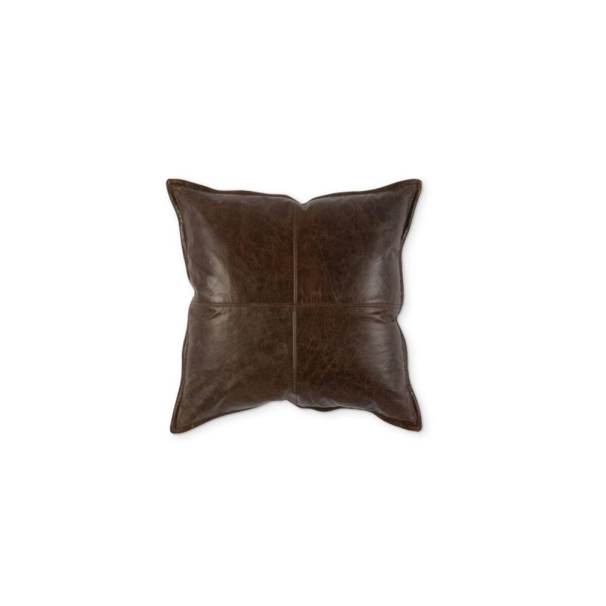 b921415c4ada02607c700a64ac583ffe Dumont Leather Cocoa Square Pillow Cover + Insert - Image 1