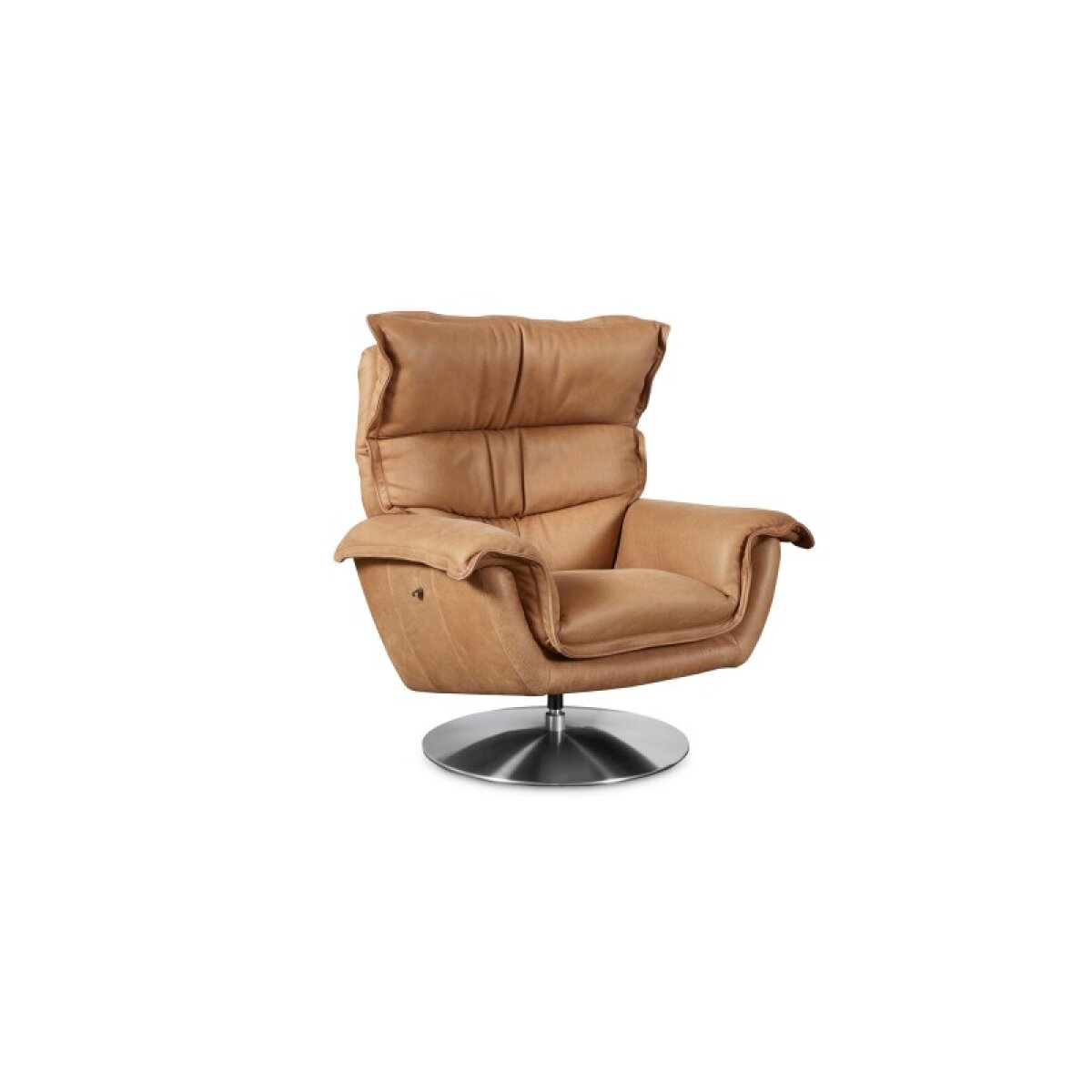 b9565867d6b2a475d31f5d101e4496c8 Dunn Leather Swivel Arm Chair - Image 1
