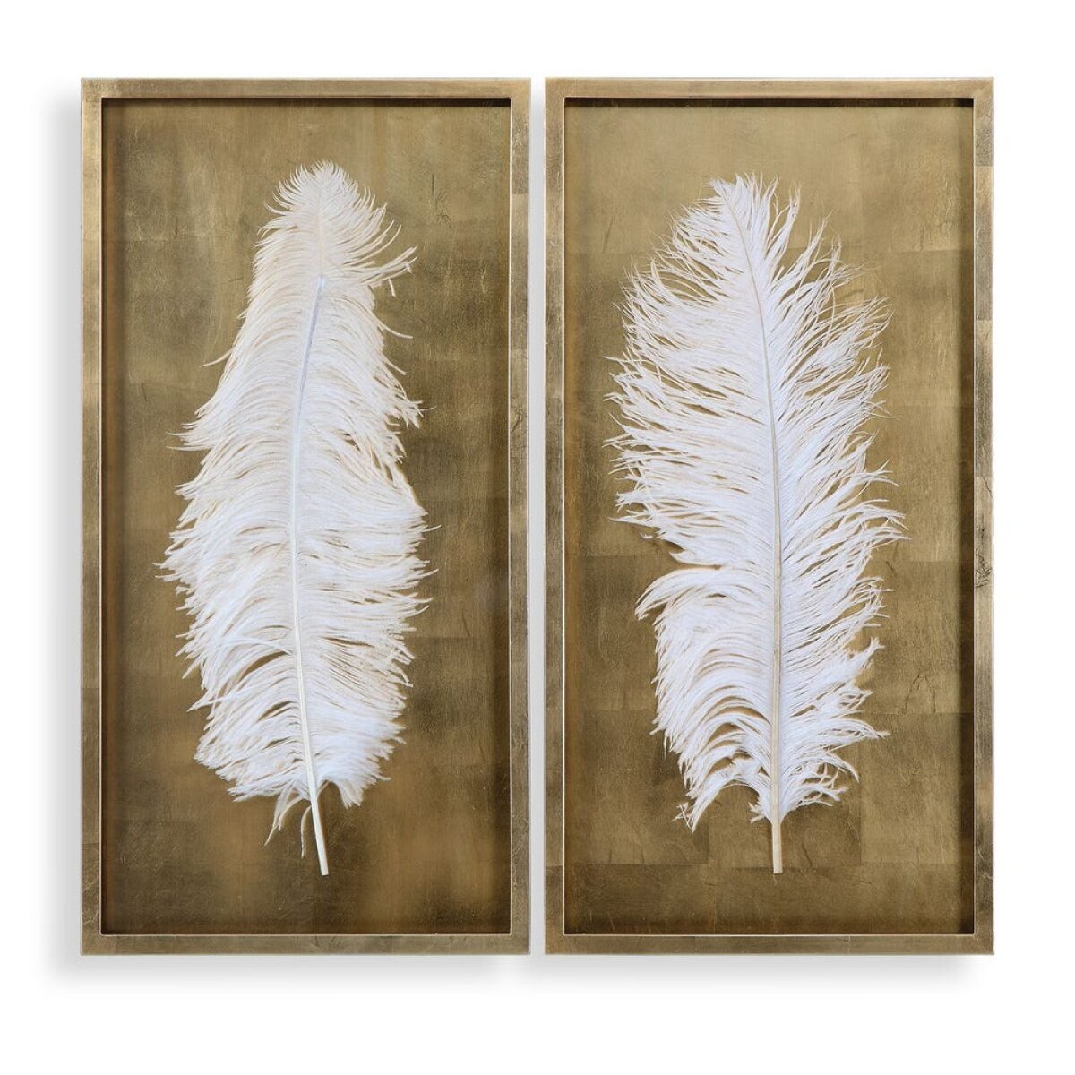 b97e397a839989c2e2c09c99bfba562e White Feathers Shadow Boxes, S/2 - Image 1