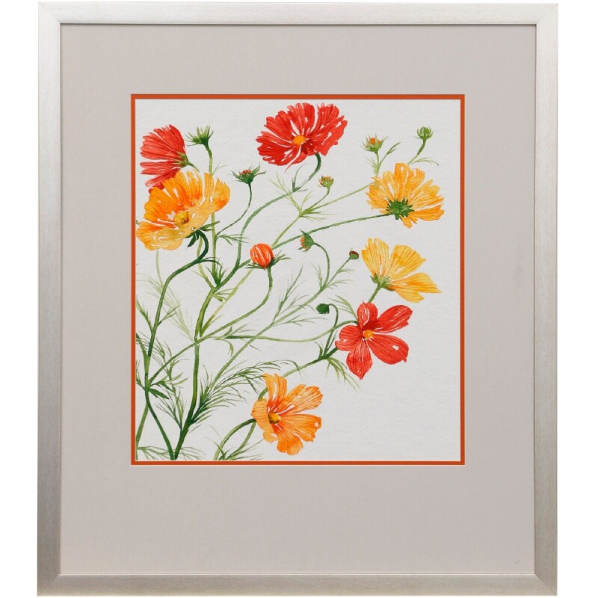 b9887e505c66e3b4f5eb64dde426c9b1 Warm Cosmos Ii Framed Print Under Glass - Image 1
