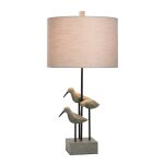 Sandpiper Table Lamp In Chittaway Bay Finish Linen Drum Shade - Image 8