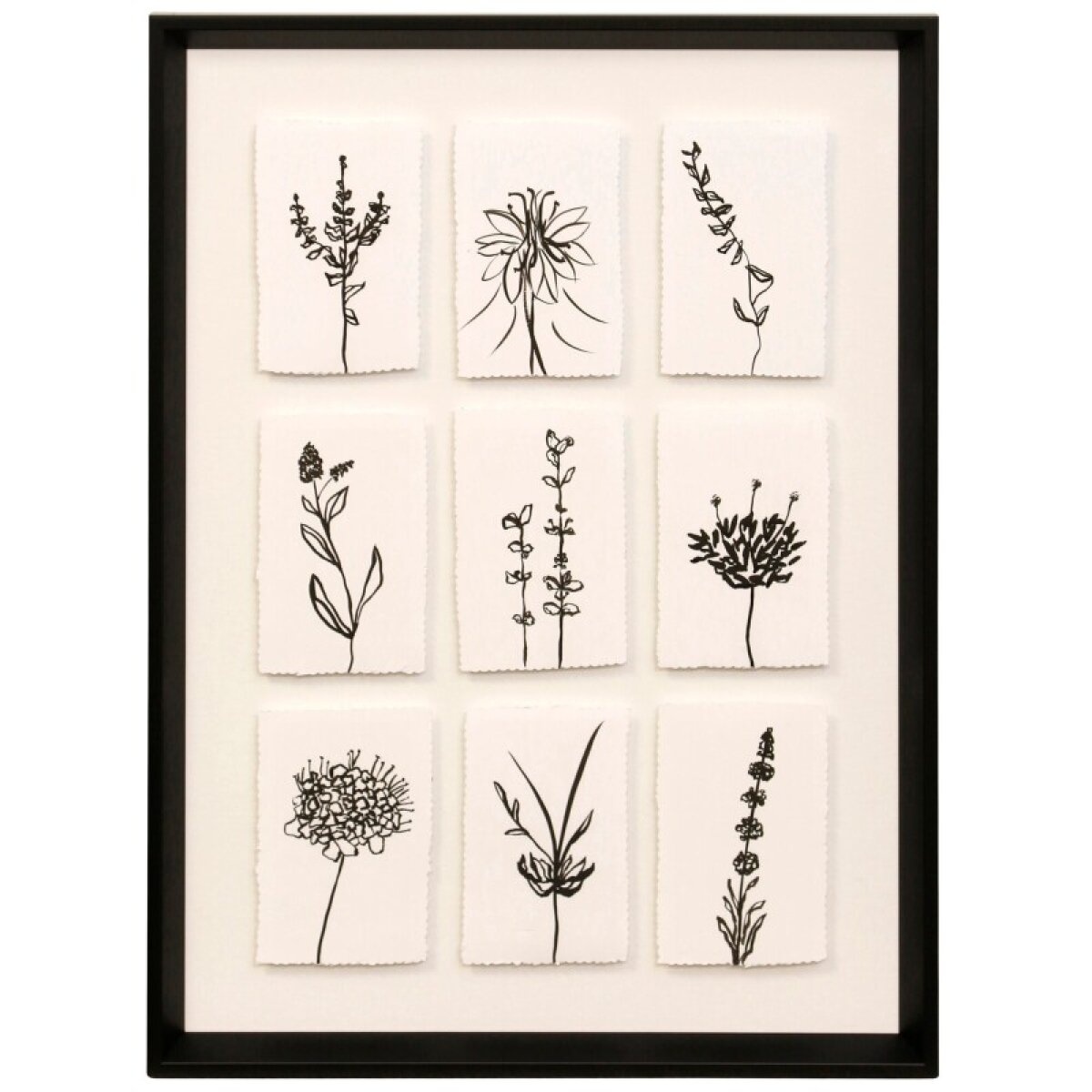 b9dcd07f688f314f2512100bf3835439 9 Panel Shadows Framed Print Under Glass - Image 1