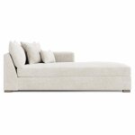 Helena Fabric Right Arm Chaise Wood Foot - Image 3