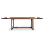 Lyra Pine Wood 80-110" Extension Dining Table Smoke Brown - Smoke Brown - Image 4