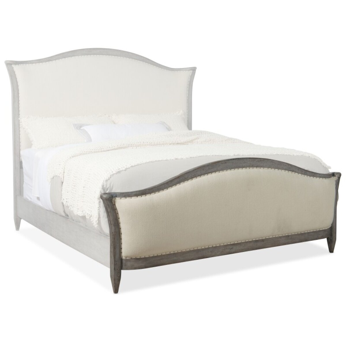bb034d629cdeb18beae06bf09532af4b Bedroom Ciao Bella 5/0 Upholstered Footboard- Speckled Gray - Image 1