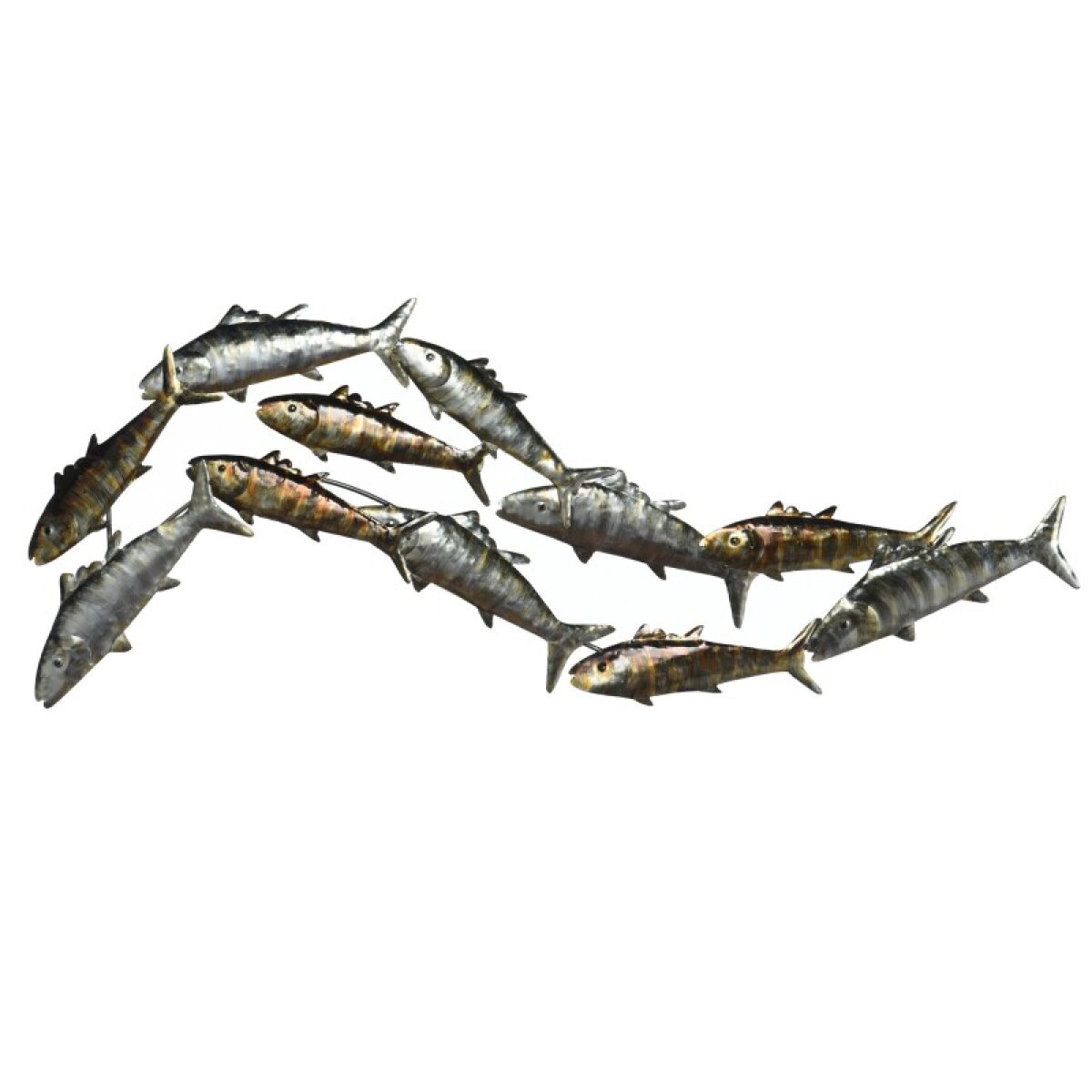 bb14e096c3b299b7ecf7e4cc7b6c13d5 School Wave Metal Wall Sculpture - Image 1
