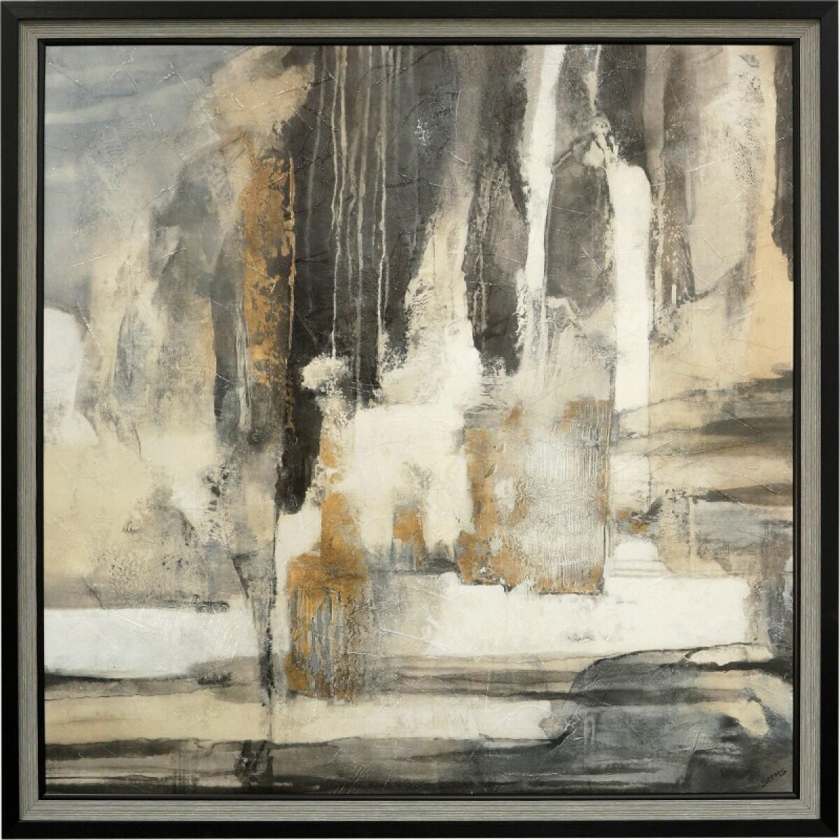 bb5cb48992b4b49ba8e31e85cb8fd0e9 Erosion Textured Framed Abstract Print - Image 1