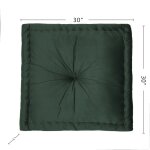 Dann Foley Lifestyle Large Hadley Floor Pillow Green Velvet And Pistachio Linen - Image 6
